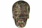 Polished Dragon's Blood Jasper Skull - South Africa #110079-2